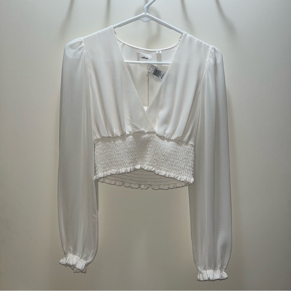 Aritzia Wilfred Wistful Long Sleeve Blouse